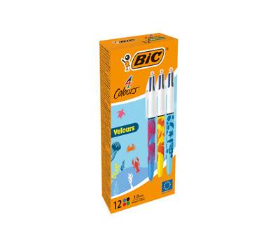 Penna sfera scatto multifunzione 4 Colours Velours - punta 1 mm - 4 colori - scatola 12 pezzi - Bic - 9672771 - 3086123542532 - DMwebShop