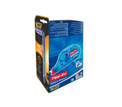 Correttore a nastro Pocket Mouse + penna Gelocity QuickDry Bic - promo box 10 + 1 pezzi - Tipp-ex - 989680 - 3086123589414 - DMwebShop