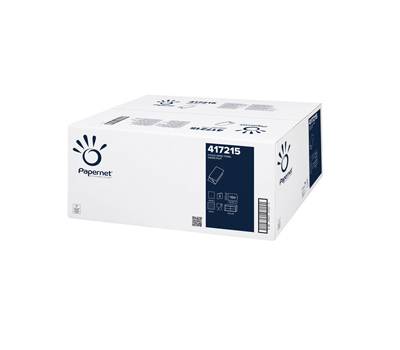 Asciugamani piegati a V - 2 veli - 18 gr - goffratura a onda - 24 x 21 cm - bianco - conf. 20 pezzi da 150 - Papernet - 417215 - 89377A - DMwebShop