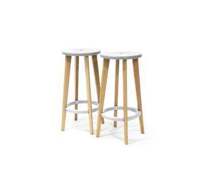 Sgabello Woody - bianco - set 2 pezzi - Paperflow - K700531 - 3660141230321 - DMwebShop