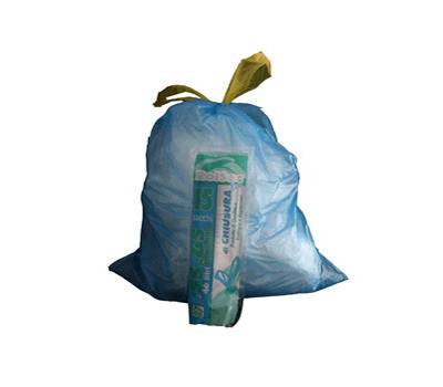 Sacchi - 55 x 65 cm - 44 lt - 16 micron - con maniglie azzurro - conf. 15 pezzi - Rolsac - 10191 - 8010405000446 - DMwebShop