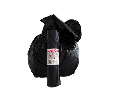 Sacchi - 55 x 70 cm - 38 lt - 19 micron - nero - conf. 30 pezzi - Rolsac - 10260 - 8010405000477 - DMwebShop