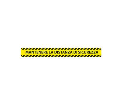 Adesivi da terra - 90 x 10 cm - Mantenere la distanza di sicurezza - conf. 5 pezzi - Studio T - 1605066 - 8596052110269 - DMwebShop