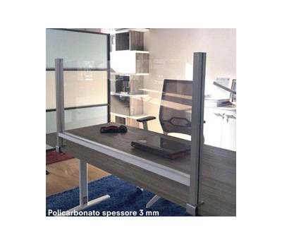 Schermo protettivo da scrivania - con morsetto in alluminio - 60 x 82 cm - Studio T - PTA3-85 - DMwebShop