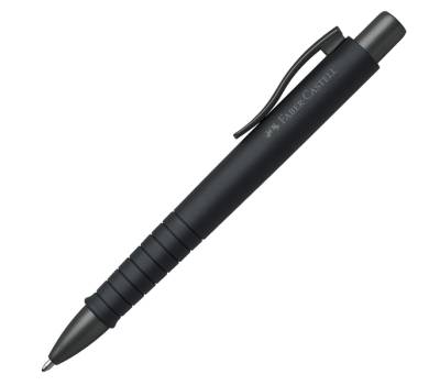 Penna a sfera a scatto Poly Ball Punta 0,7 mm fusto all black Faber Castell - 12597