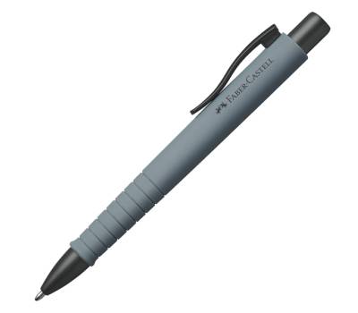 Penna a sfera a scatto Poly Ball Punta 0,7 mm fusto grigio pietra Faber Castell - 12585