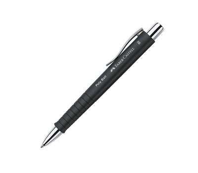 Penna a sfera a scatto Poly Ball Punta 0,7 mm fusto nero Faber Castell - 12578
