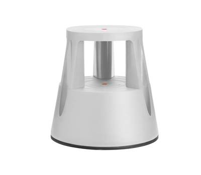 Sgabello Roll a step con ruote 24 x 45 x 45 cm grigio chiaro Caimi - 13558