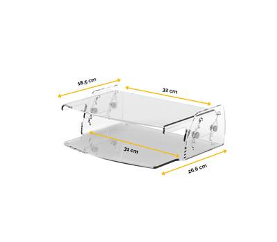 Supporto monitor regolabile Clarity 35x25,6x7,13 cm - 16665