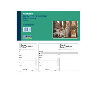 Blocco ricevute-fatture affitto madre-figlia - 100 pagine - 10 x 21,5 cm - Data Ufficio - DU160200000 - 8008842594536 - DMwebShop