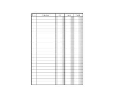 Registro Dare-Avere-Saldo - 96 pagine - 17 x 12 cm - conf. 2 pezzi - Data Ufficio - DU133300000 - 8008842530992 - DMwebShop