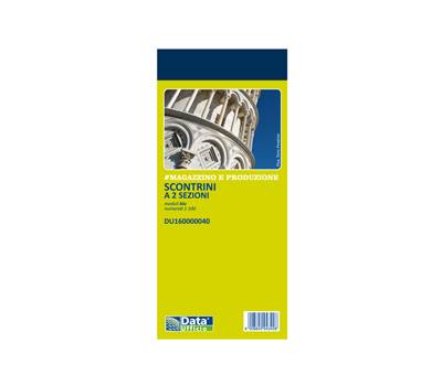 Blocco scontrino 2 sezioni - 100 copie numerate - verde - 5,8 x 13 cm - conf. 10 pezzi - Data Ufficio - DU160000040 - 88648A - DMwebShop