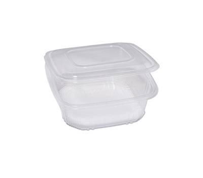 Contenitori in PP - con coperchio incernierato - 21,5 x 21,5 x 6,9 cm - conf. 50 pezzi - Europack - 48431062 - 8007626780141 - DMwebShop