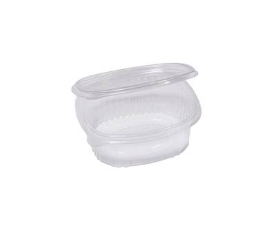 Contenitori ovali in PET - con coperchio incernierato - 14 x 11,9 x 5 cm - pack 50 pezzi - Europack - 1507105002 - 8007626780288 - DMwebShop