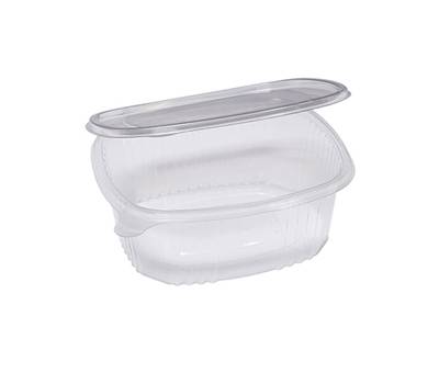 Contenitori ovali in PET - con coperchio incernierato - 22,5 x 19,2 x 7,7 cm - conf. 50 pezzi - Europack - 1507520002 - 8003980700443 - DMwebShop