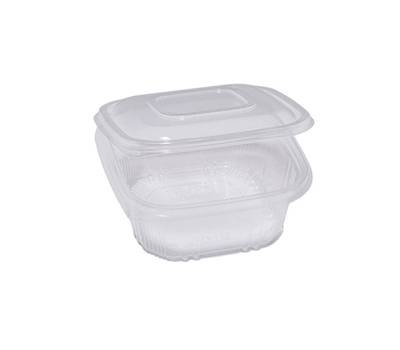 Contenitori in PP - con coperchio incernierato - 15,5 x 15,5 x 5,7 cm - conf. 50 pezzi - Europack - 48411072 - 8007626780073 - DMwebShop