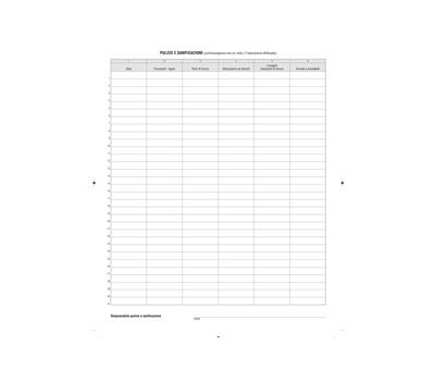 Registro pulizia e sanificazione in azienda 40 pagine 31x24,5 cm - 19779