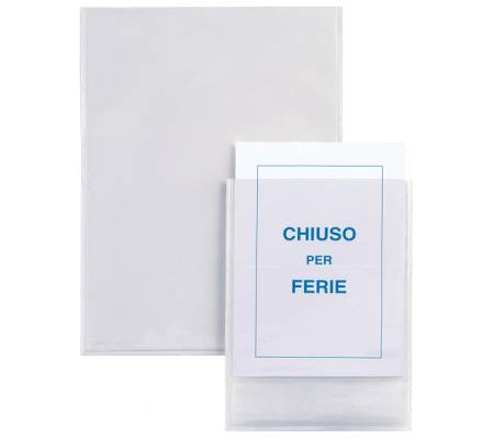 Buste autoadesive Iesti - PVC - 15 x 21 cm - trasparente - conf. 5 pezzi - Sei Rota - 321116 - 8004972001982 - DMwebShop