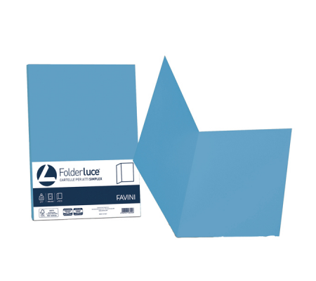 Cartelline semplici Luce - 200 gr - 25 x 34 cm - azzurro - conf. 50 pezzi - Favini - A50G664 - 8007057262063 - DMwebShop
