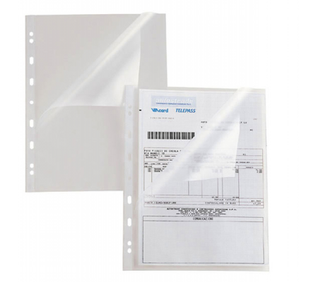 Buste aperte a L Atla A con foratura universale PPL buccia - 22 x 30 cm - conf. 25 pezzi - Sei Rota 662216