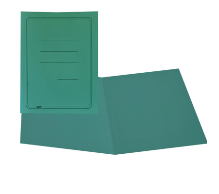 Cartelline semplici con stampa cartoncino Manilla - 145 gr - 25 x 34 cm - verde - conf. 100 pezzi - Cart. Garda