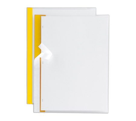 Cartelline Poli 200 PPL - 21 x 29,7 cm - trasparente dorso Giallo - conf. 10 pezzi - Sei Rota 66230506
