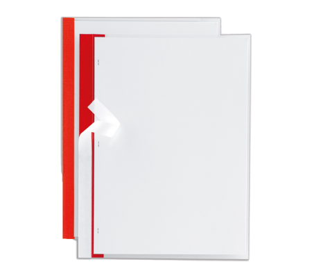 Cartelline Poli 200 PPL - 21 x 29,7 cm - trasparente dorso Rosso - conf. 10 pezzi - Sei Rota 66230512