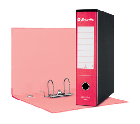 Registratore Essentials G75 - dorso 8 cm - protocollo 23 x 33 cm - rosso - Esselte 390775160