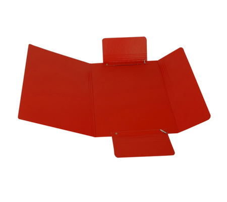 Cartellina con elastico presspan 3 lembi - 700 gr - 25 x 34 cm - rosso - Cart. Garda