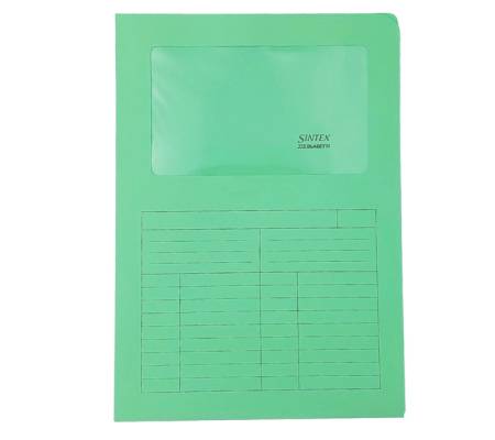 Cartelline a L con finestra Sintex cartoncino - 120 gr - 22 x 31 cm - verde - conf. 50 pezzi - Blasetti - 573 - 8007758005730 - DMwebShop