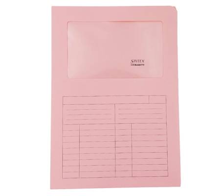 Cartelline a L con finestra Sintex cartoncino - 120 gr - 22 x 31 cm - rosa - conf. 50 pezzi - Blasetti - 574 - 8007758005747 - DMwebShop