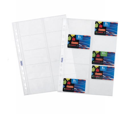 Buste forate porta cards PPL 10 tasche - 21,5 x 29,7 cm - trasparente - conf. 10 pezzi - Favorit 100460075