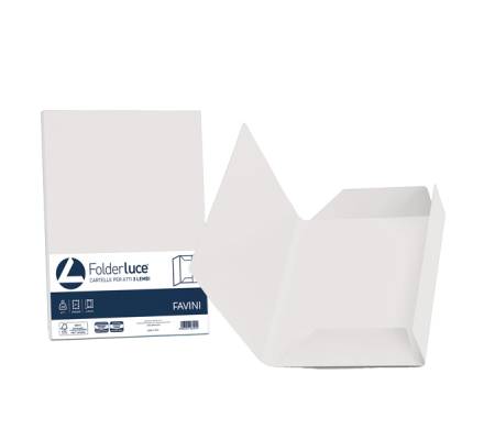 Cartelline 3 lembi Acqua - 200 gr - 24,5 x 34,5 cm - bianco - conf. 25 pezzi - Favini - A500434 - 8007057260335 - DMwebShop