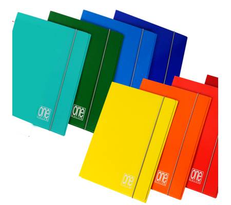 Cartellina One Color - con elastico - 3 lembi - 26 x 35 cm - colori assoriti - conf. 10 pezzi - Blasetti - 2390 - 8007758223905 - DMwebShop