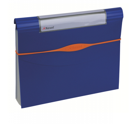 Cartella a soffietto Optima - 13 tasche - 23 x 33 cm - blu - Rexel - 2102484 - DMwebShop