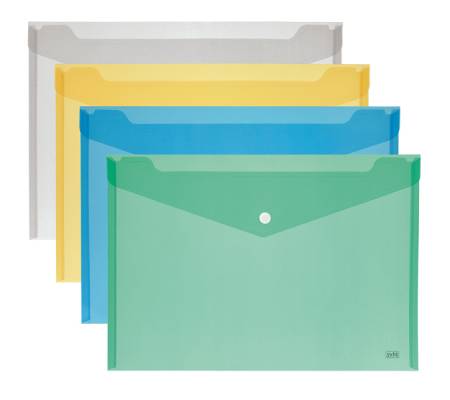 Busta con bottone - formato orizzontale - 15,5 x 11,5 cm - colori assortiti - conf. 12 pezzi - Lebez - 80196 - 8007509062265 - DMwebShop