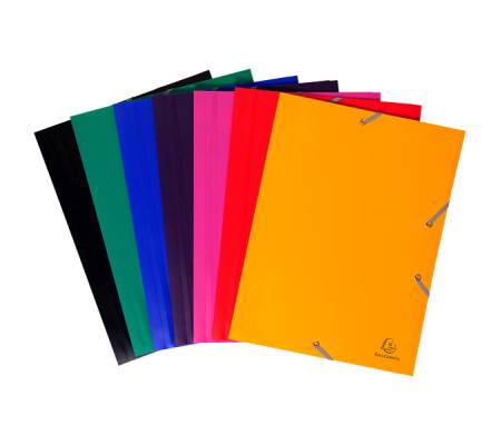 Cartellina 3 lembi - con elastici - PPL - 24 x 32 cm - nero - conf. 30 pezzi - Exacompta - 55901E - 3130630559016 - DMwebShop
