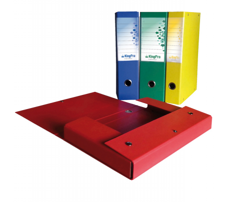 Scatola progetto KingPro - con portaetichetta - dorso 8 cm - rosso - Starline STL5109