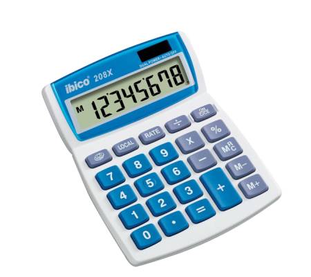 Calcolatrice da tavolo - 208X - 8 cifre - bianco - Ibico - IB410062 - 13465410062 - DMwebShop