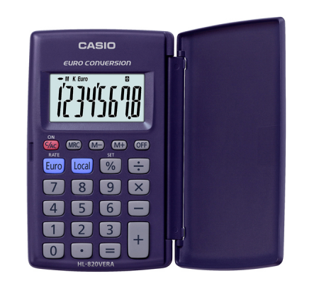Calcolatrice tascabile - HL-820VERA - 8 cifre - blu - Casio - HL-820VERA-WA-EP - 4549526613722 - DMwebShop