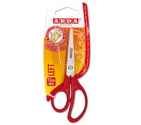 Forbici per mancini Left - impugnatura ABS - lame in acciaio - 13 cm - colori assortiti - Arda - FA1206 - 8003438011169 - DMwebShop