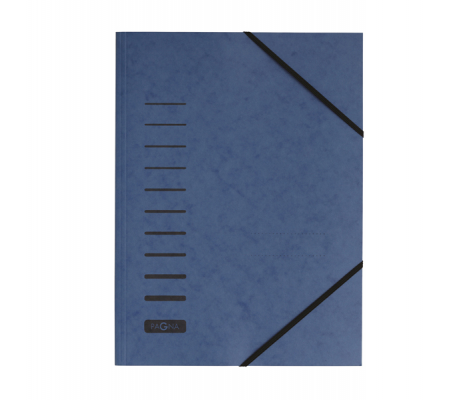 Cartella 3 lembi - con elastico - cartoncino - A4 - blu - Pagna - 24001-02 - 4013951002098 - DMwebShop