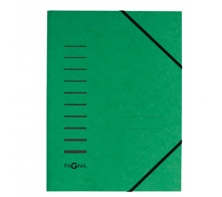 Cartella 3 lembi - con elastico - cartoncino - A4 - verde - Pagna - 24001-03 - 4013951002104 - DMwebShop