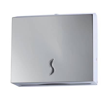 Distributore asciugamani piegati C Z Brinox 28x10,2x26,5 cm acciaio inox capacita 200 fogli grigio Medial 105011 - 409