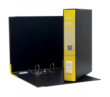 Registratore 4 - dorso 5 cm - commerciale 23 x 29,7 cm - giallo - Esselte - Dox D26406
