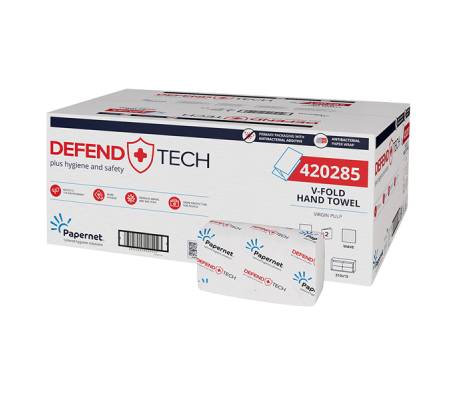 Asciugamani piegati a V Defend Tech - conf. 15 pezzi da 210 - Papernet - 420285 - 90574A - DMwebShop