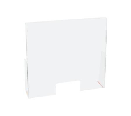 Schermo protettivo da banco - con feritoia - in PET - 60 x 80 cm - Lebez - 81034. - 8007509098332 - DMwebShop