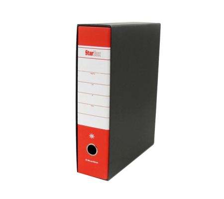 Registratore Starbox - dorso 8 cm - protocollo 23 x 33 cm - rosso - Starline