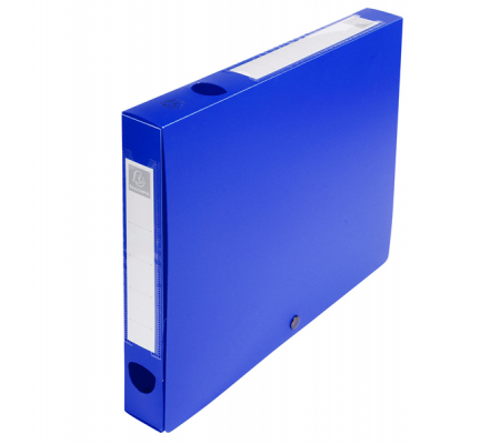 Scatola per archivio box - con bottone - 25 x 33 cm - dorso 4 cm - blu - Exacompta - 54632E - 3130630546320 - DMwebShop