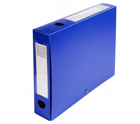Scatola per archivio box - con bottone - 25 x 33 cm - dorso 6 cm - blu - Exacompta - 59632E - 3130630596325 - DMwebShop
